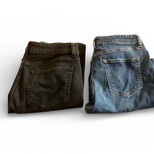 St. John’s Bay 2 pair - Black and Blue Washed Denim jeans bundle